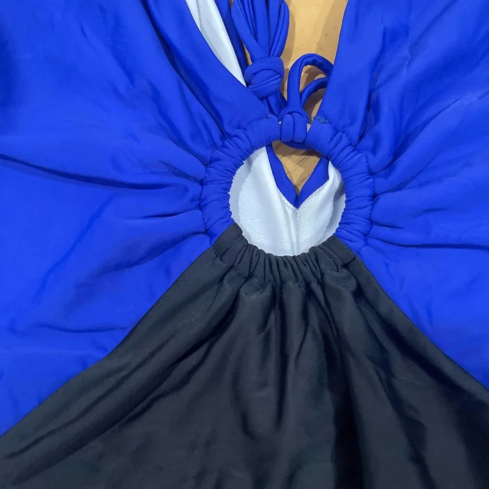 0407 New Women's Venus Blue One-Piece Swimsuit - Picture 4 of 11